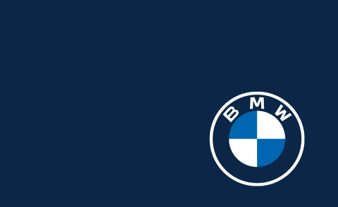 BMW Logo auf dunkelblauen hintergrund